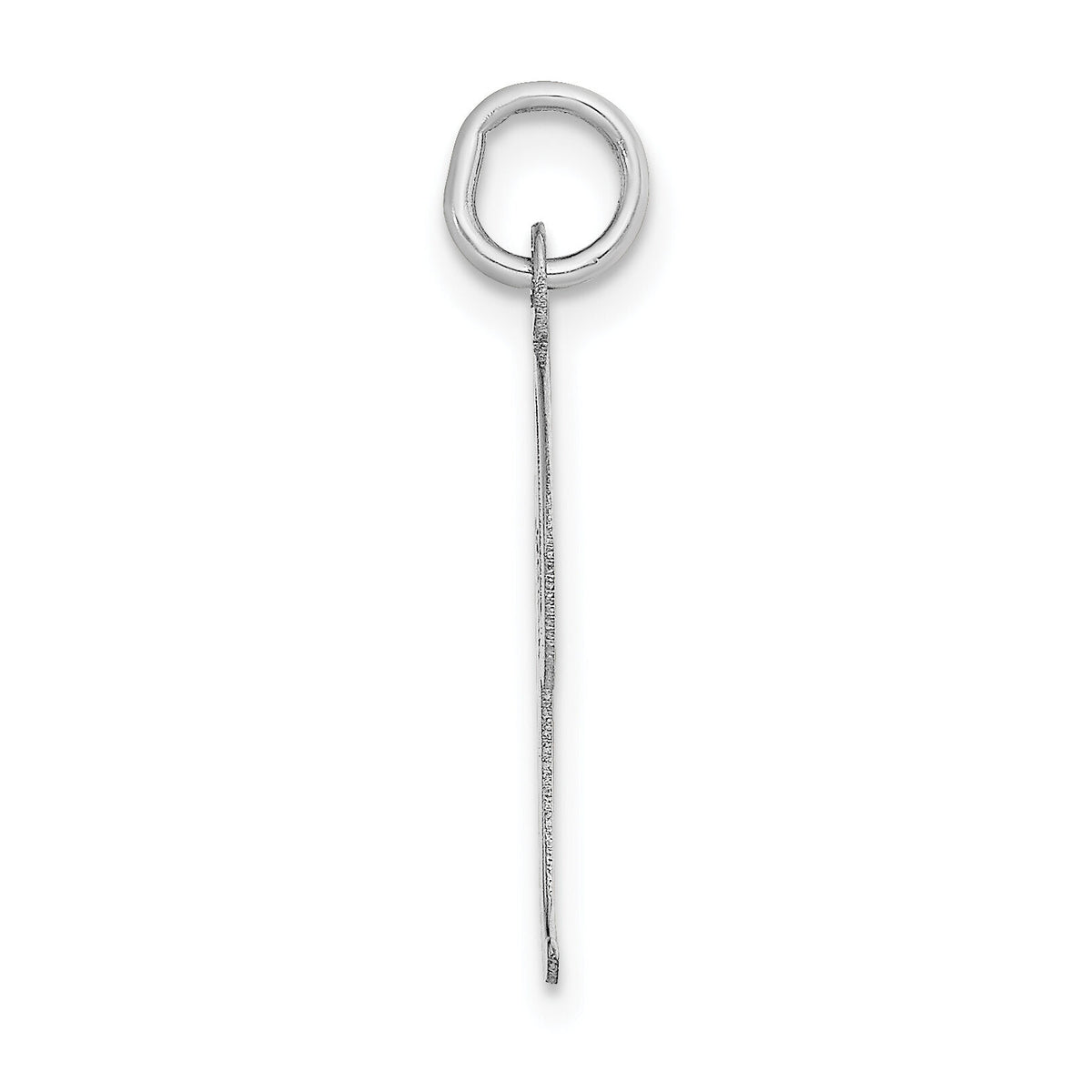 14k White Gold Large Script Letter I Initial Charm-YC663I