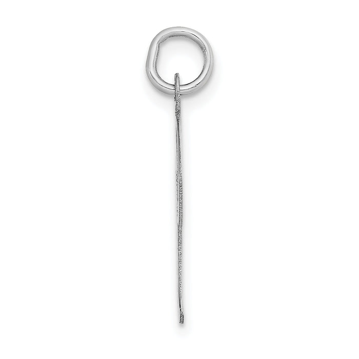 14k White Gold Large Script Letter I Initial Charm-YC663I