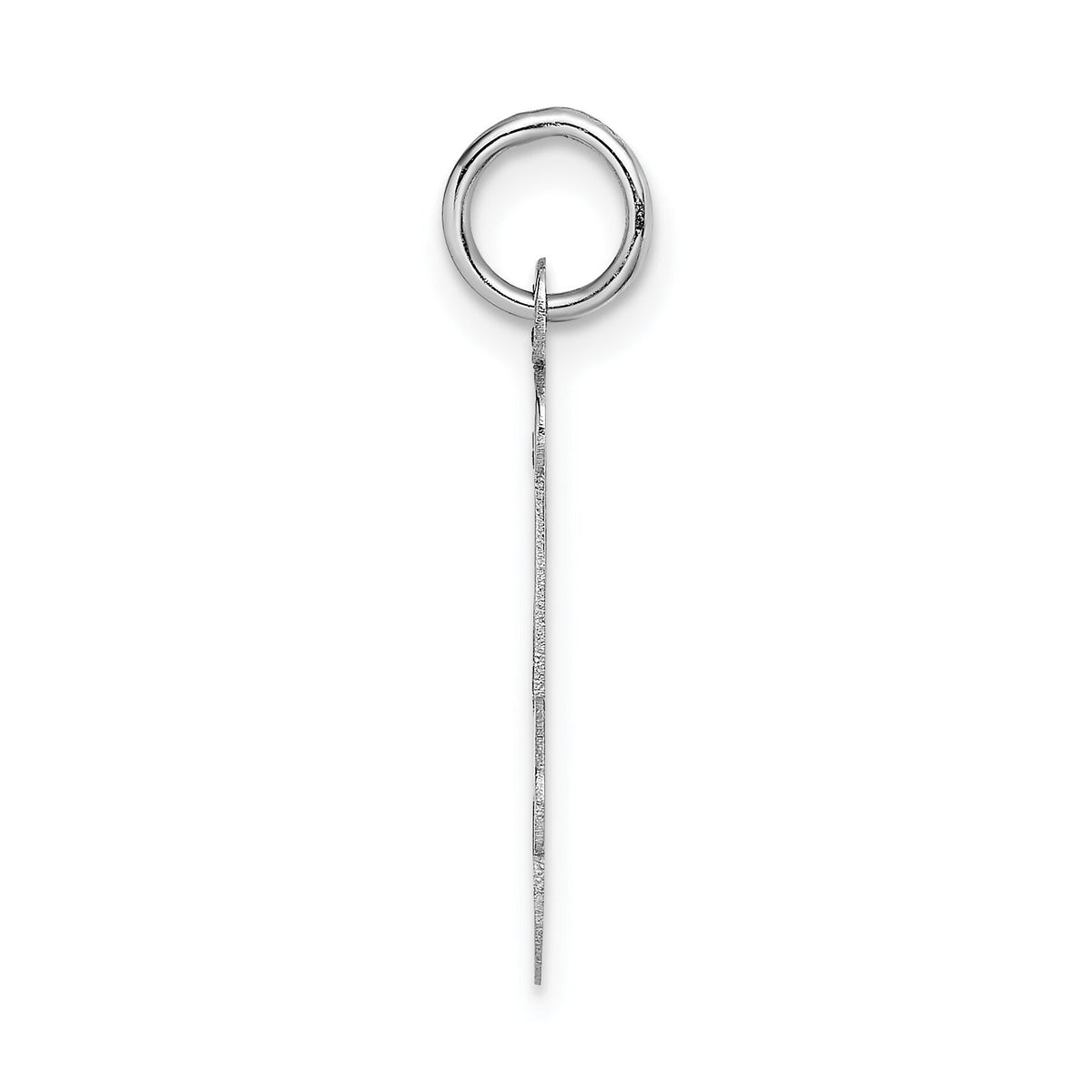 14k White Gold Large Script Letter J Initial Charm-YC663J