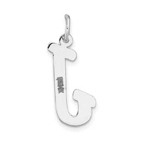 14k White Gold Large Script Letter J Initial Charm-YC663J