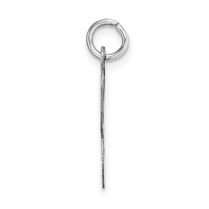 14k White Gold Large Script Letter K Initial Charm-YC663K