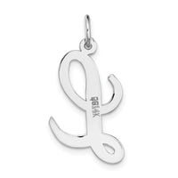14k White Gold Large Script Letter L Initial Charm-YC663L