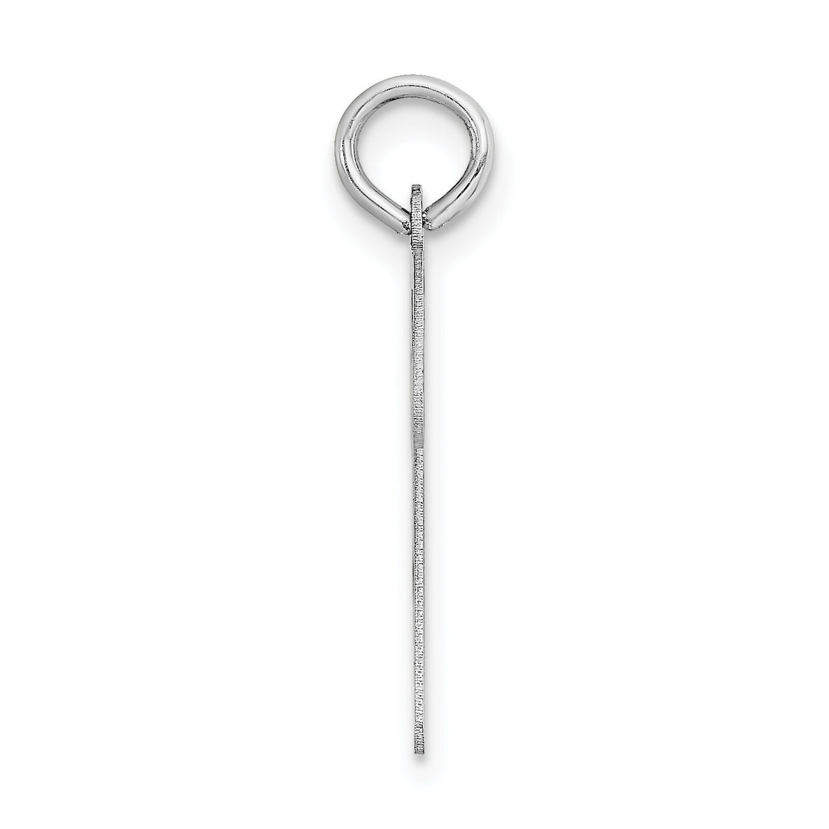 14k White Gold Large Script Letter N Initial Charm-YC663N