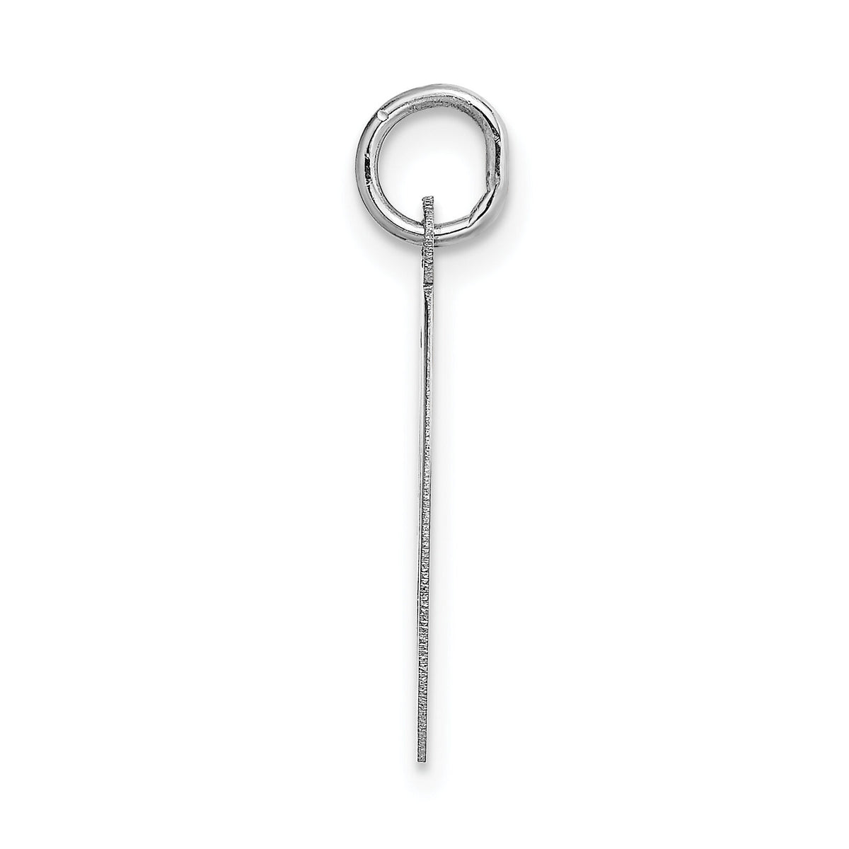 14k White Gold Large Script Letter O Initial Charm-YC663O