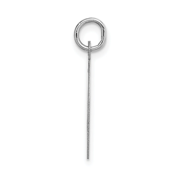 14k White Gold Large Script Letter O Initial Charm-YC663O