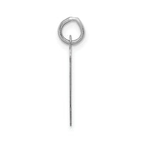 14k White Gold Large Script Letter P Initial Charm-YC663P