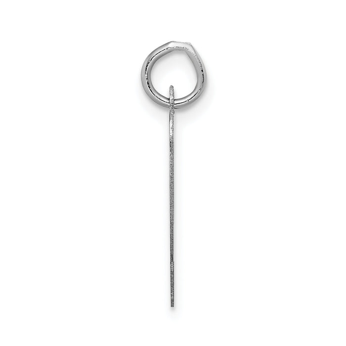 14k White Gold Large Script Letter P Initial Charm-YC663P