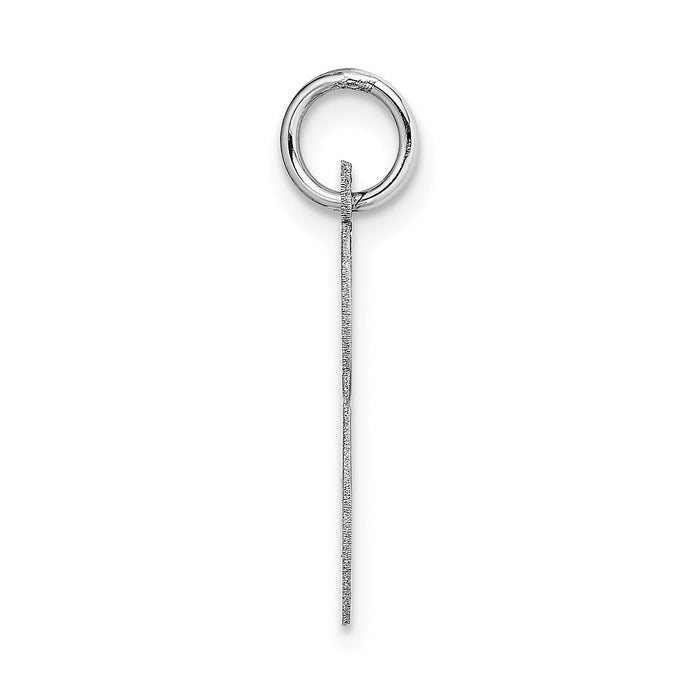14k White Gold Large Script Letter S Initial Charm-YC663S