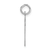 14k White Gold Large Script Letter W Initial Charm-YC663W