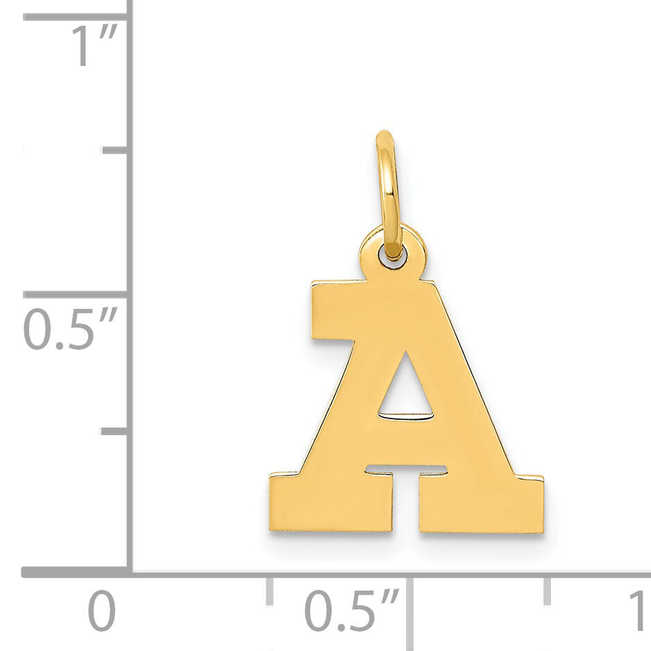 14k Small Block Letter A Initial Charm-YC664A