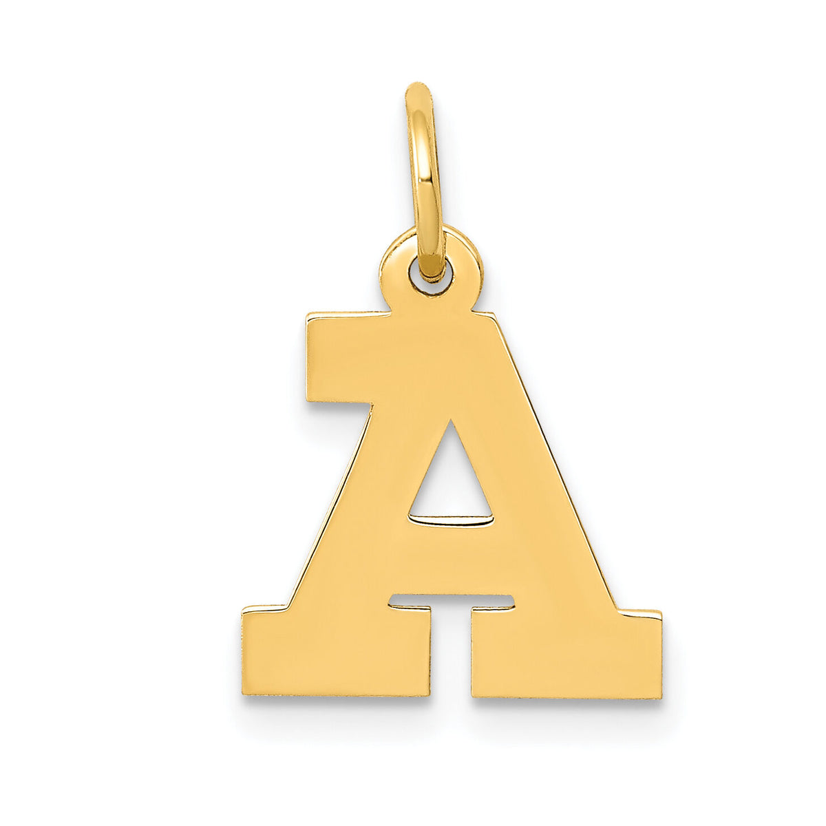 14k Small Block Letter A Initial Charm-YC664A