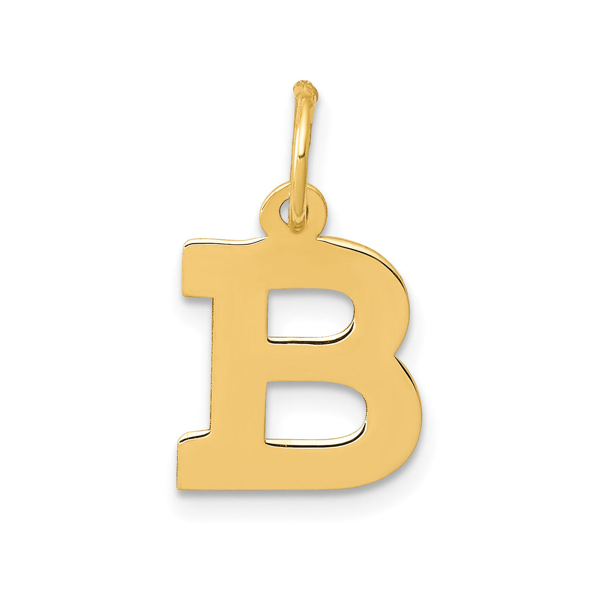 14k Small Block Letter B Initial Charm-YC664B