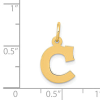 14k Small Block Letter C Initial Charm-YC664C