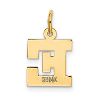 14k Small Block Letter E Initial Charm-YC664E