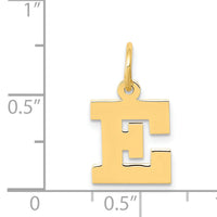 14k Small Block Letter E Initial Charm-YC664E