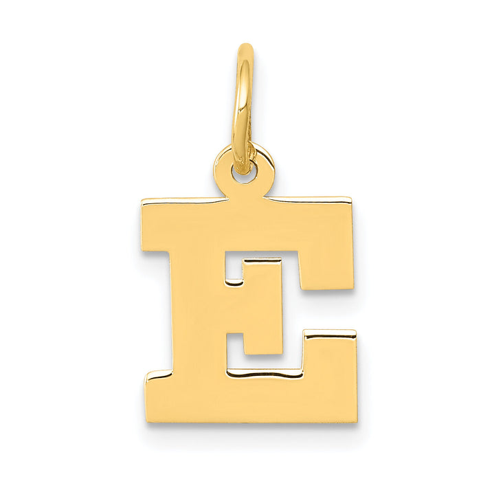 14k Small Block Letter E Initial Charm-YC664E