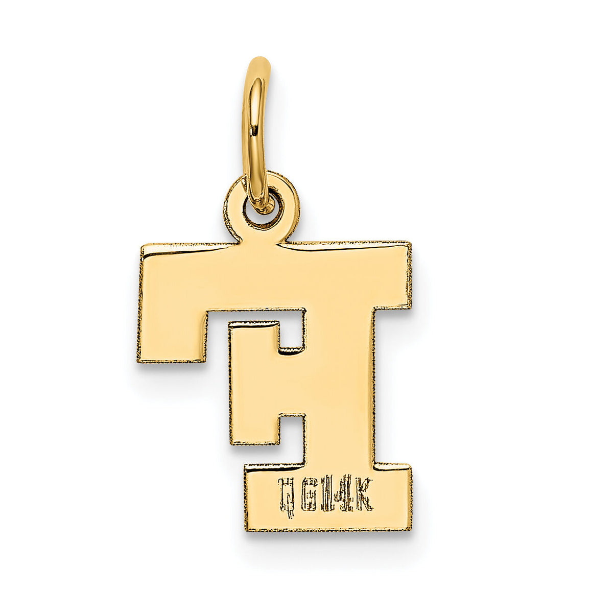 14k Small Block Letter F Initial Charm-YC664F