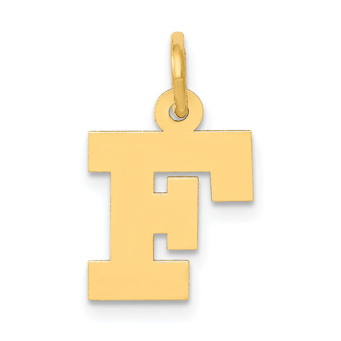 14k Small Block Letter F Initial Charm-YC664F