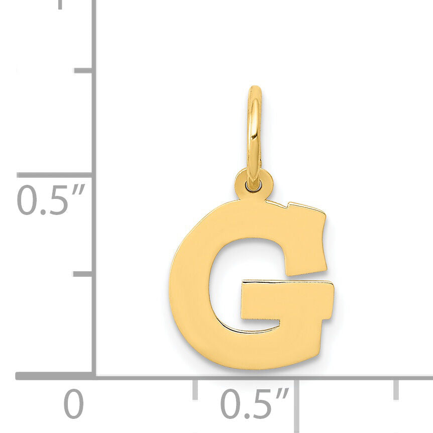 14k Small Block Letter G Initial Charm-YC664G