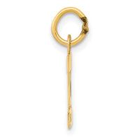 14k Small Block Letter I Initial Charm-YC664I