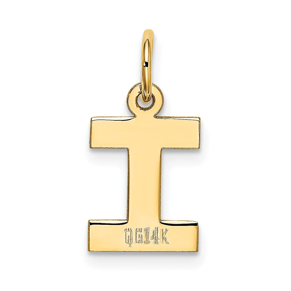 14k Small Block Letter I Initial Charm-YC664I