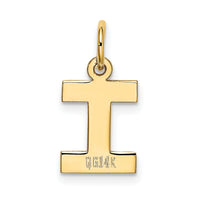 14k Small Block Letter I Initial Charm-YC664I