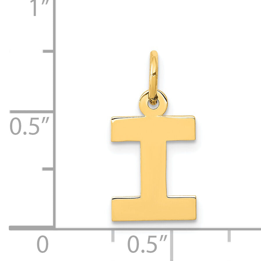 14k Small Block Letter I Initial Charm-YC664I
