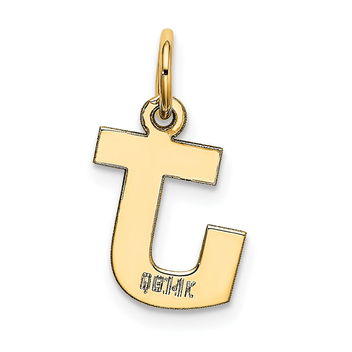 14k Small Block Letter J Initial Charm-YC664J