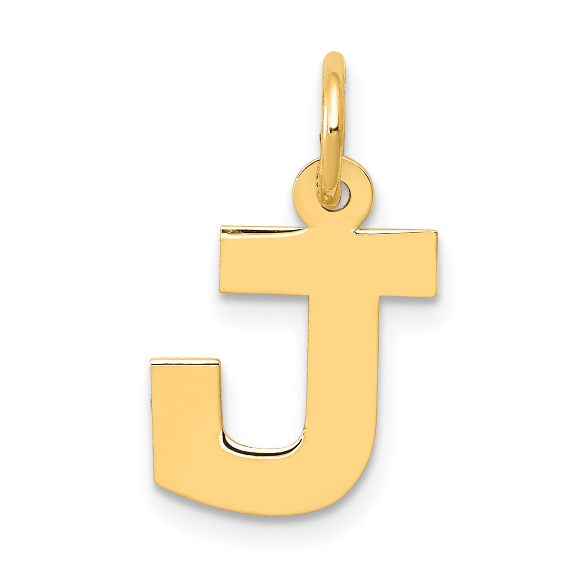 14k Small Block Letter J Initial Charm-YC664J