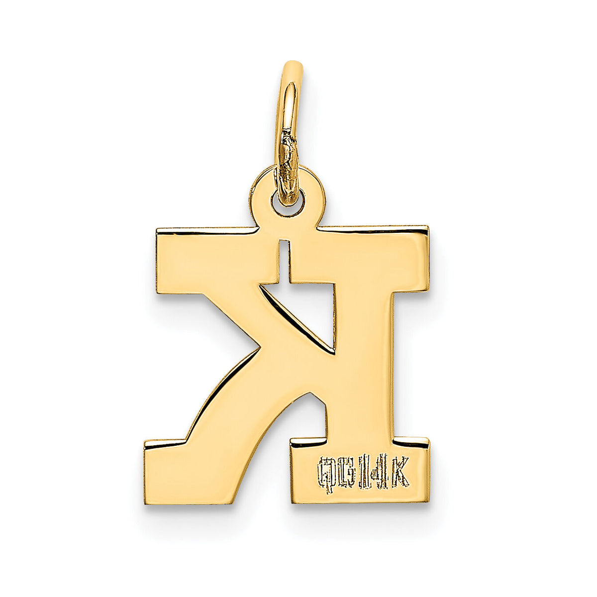 14k Small Block Letter K Initial Charm-YC664K