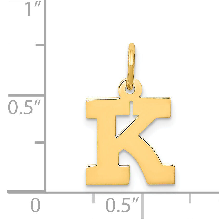 14k Small Block Letter K Initial Charm-YC664K