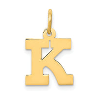 14k Small Block Letter K Initial Charm-YC664K