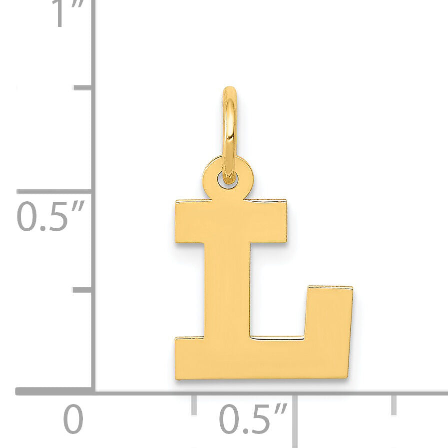 14k Small Block Letter L Initial Charm-YC664L