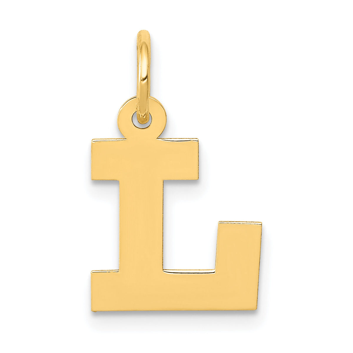 14k Small Block Letter L Initial Charm-YC664L