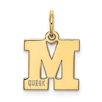 14k Small Block Letter M Initial Charm-YC664M