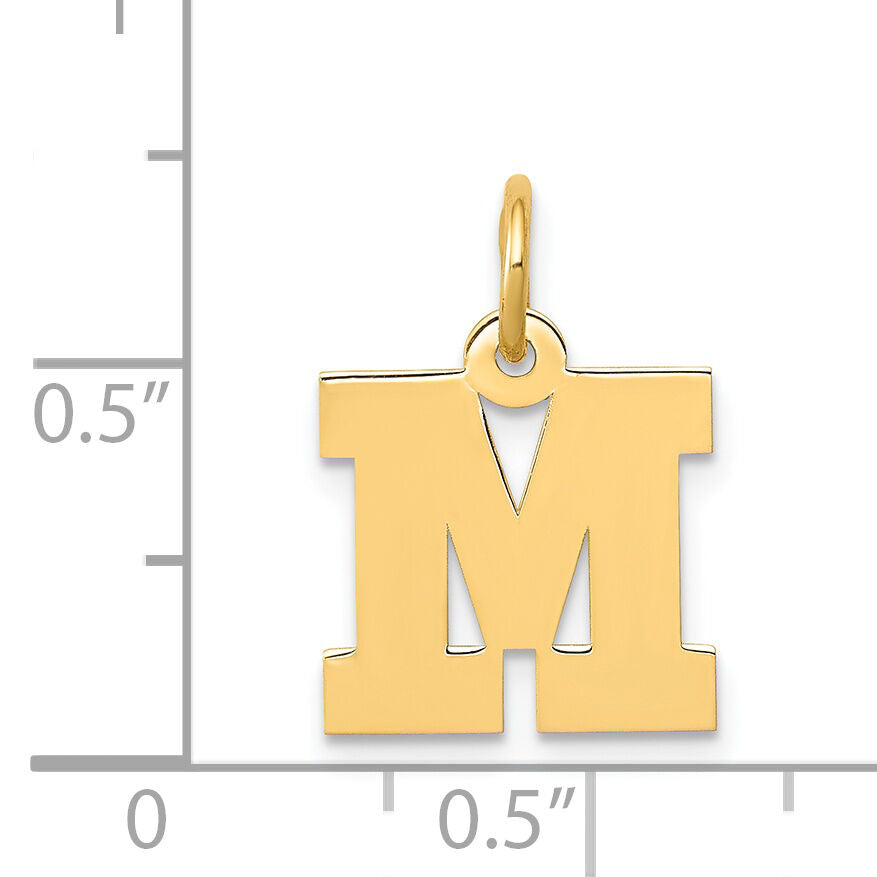 14k Small Block Letter M Initial Charm-YC664M