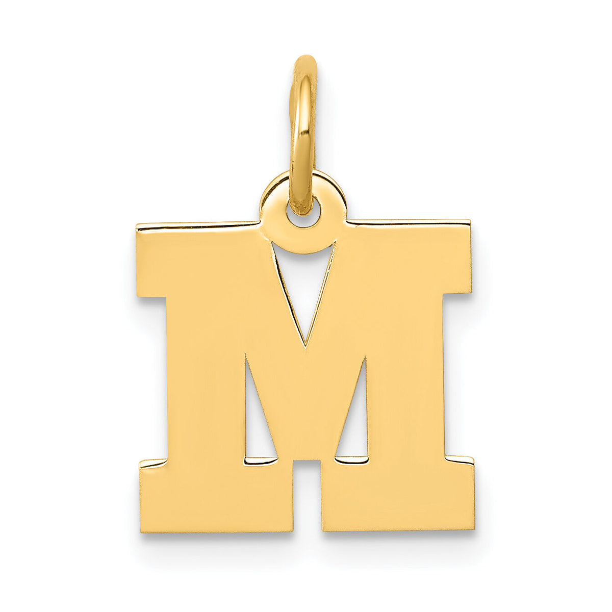 14k Small Block Letter M Initial Charm-YC664M