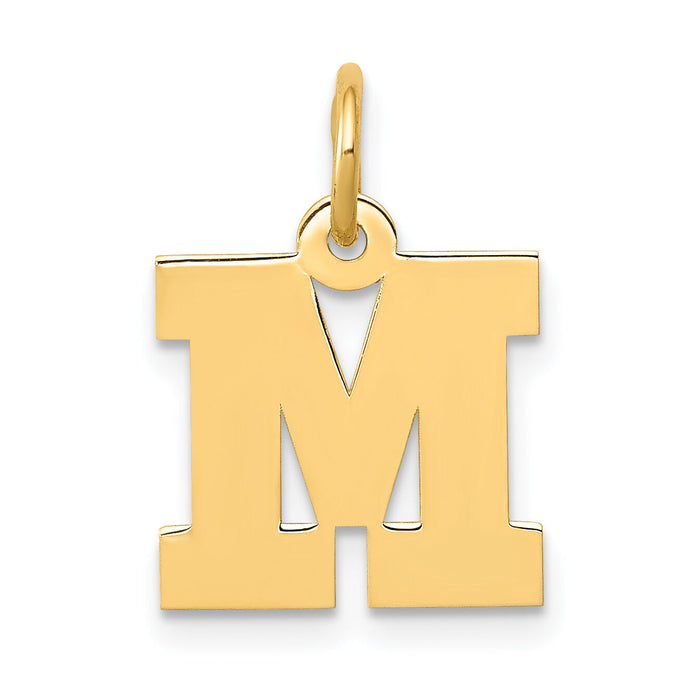 14k Small Block Letter M Initial Charm-YC664M