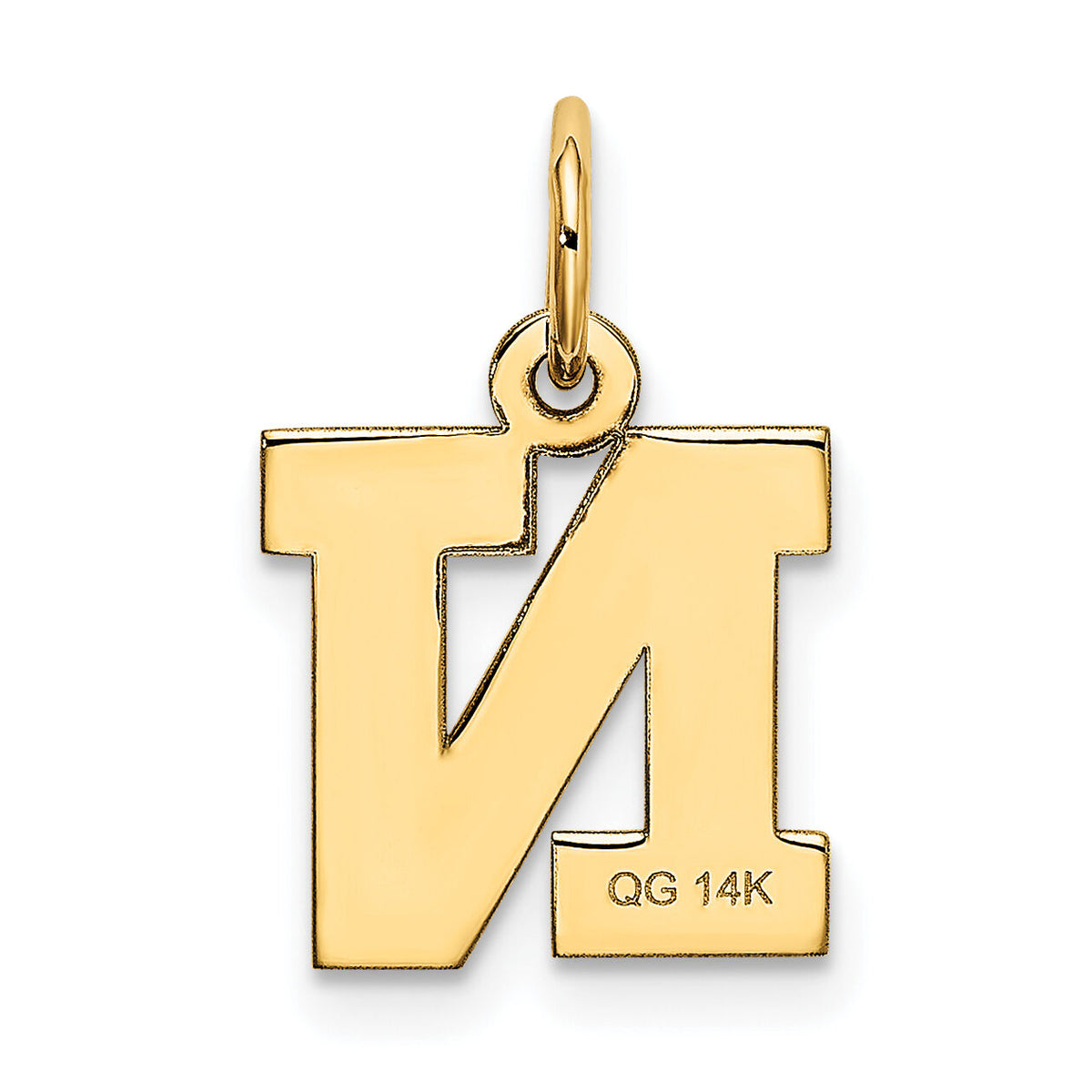 14k Small Block Letter N Initial Charm-YC664N