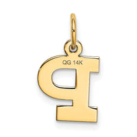14k Small Block Letter P Initial Charm-YC664P