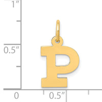 14k Small Block Letter P Initial Charm-YC664P