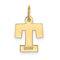 14k Small Block Letter T Initial Charm-YC664T