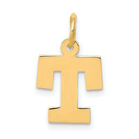 14k Small Block Letter T Initial Charm-YC664T