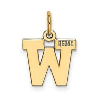 14k Small Block Letter W Initial Charm-YC664W