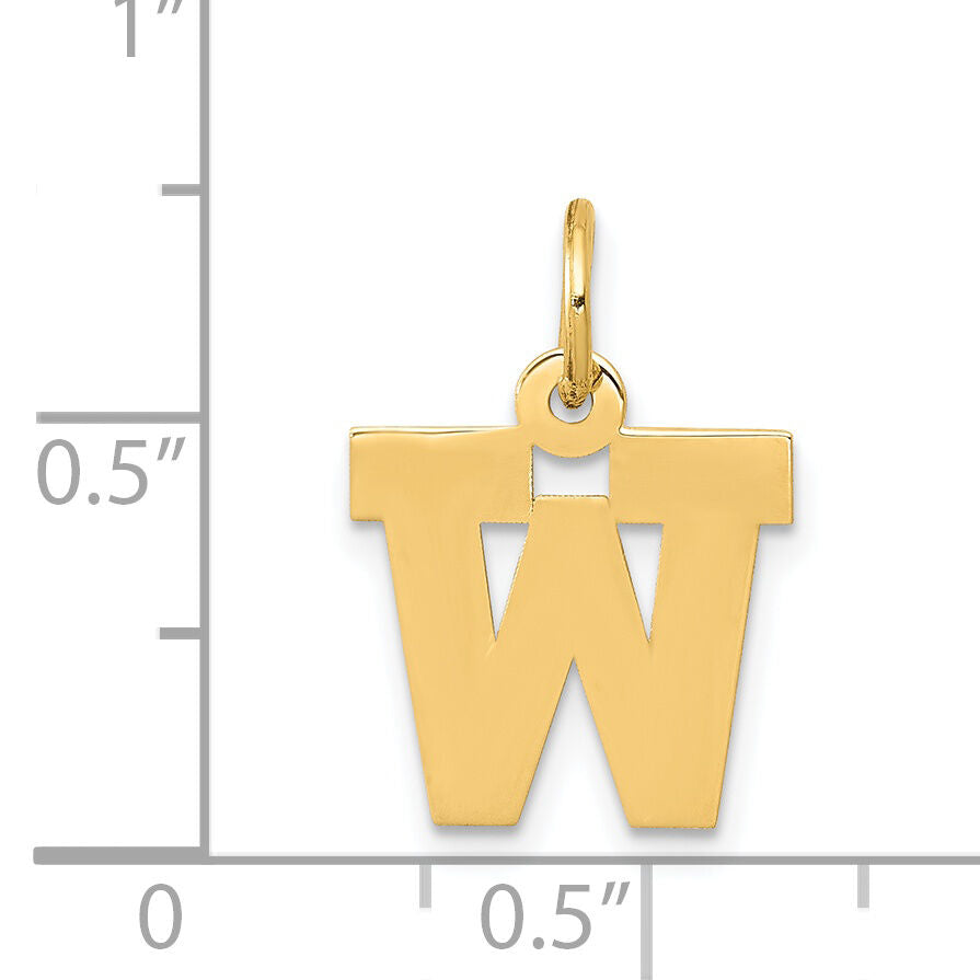 14k Small Block Letter W Initial Charm-YC664W