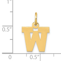 14k Small Block Letter W Initial Charm-YC664W