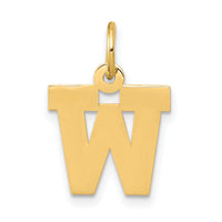 14k Small Block Letter W Initial Charm-YC664W