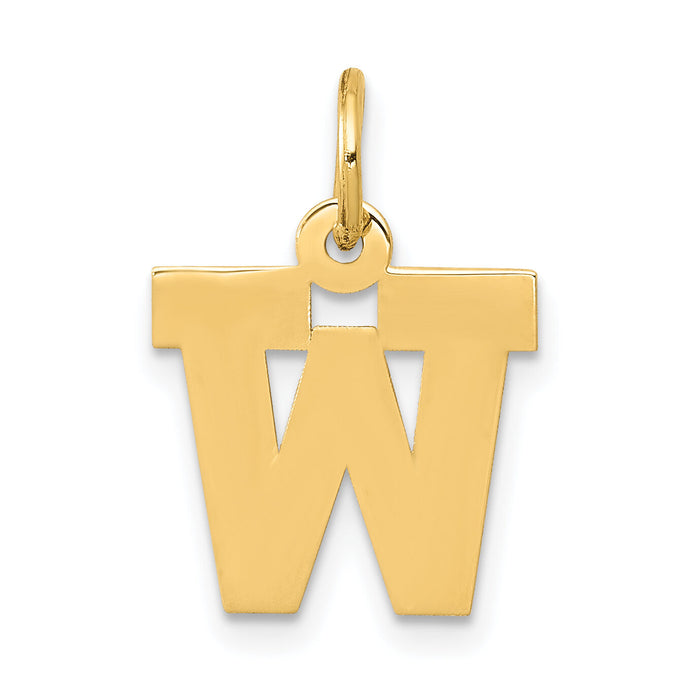 14k Small Block Letter W Initial Charm-YC664W