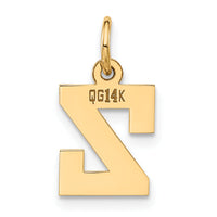 14k Small Block Initial Z Charm-YC664Z