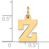 14k Small Block Initial Z Charm-YC664Z